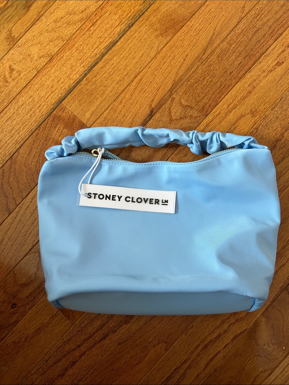 Stoney Clover Lane Powder Blue Scrunch-Handle Shoulder Bag